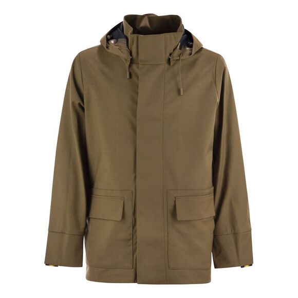 K-Way Men Erhal Tech Wool Blend - Hooded Jacket